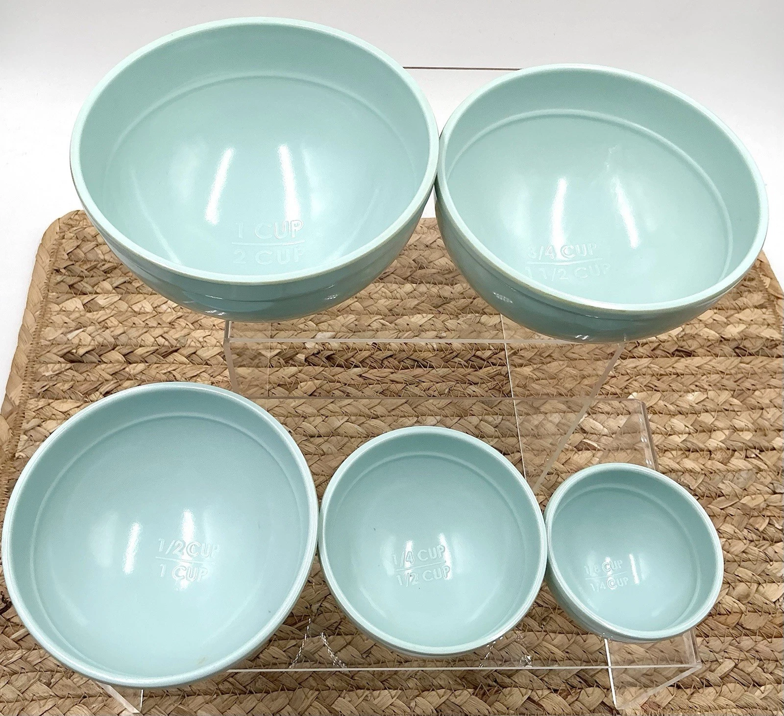 Melamine Nesting Measuring Cups, Robins Egg Blue, Dual Measurement, Set Of 5
Opens in a new window o