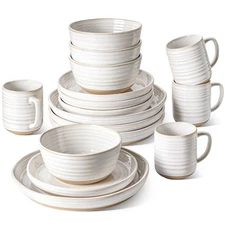 Dinnerware Sets 16 PCS, Stoneware Plates and Bowls Set, House Warming Wedding...