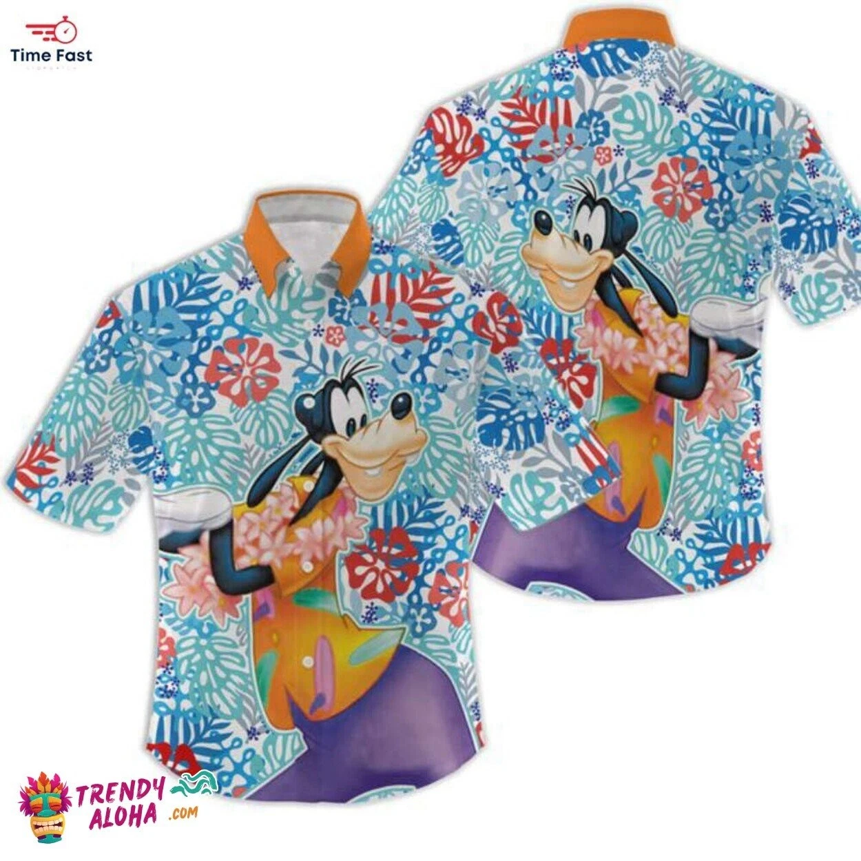 Disney Characters Fun Hawaiian Shirts Tropical Collection