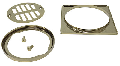 MONOGRAM BRASS MB139450 Shower Draing Set 4-1/4'' PVD Polished Brass