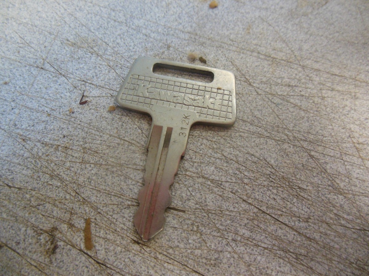 Vintage Kawasaki OEM Factory Pre Cut Motorcycle Key # 312K Vintage Kawasaki OEM Factory Pre Cut Motorcycle Key # 312K