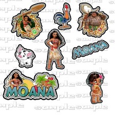 Disney Moana Gang 8 pc dc Scrapbook Paper Piece Piecing Die Cut