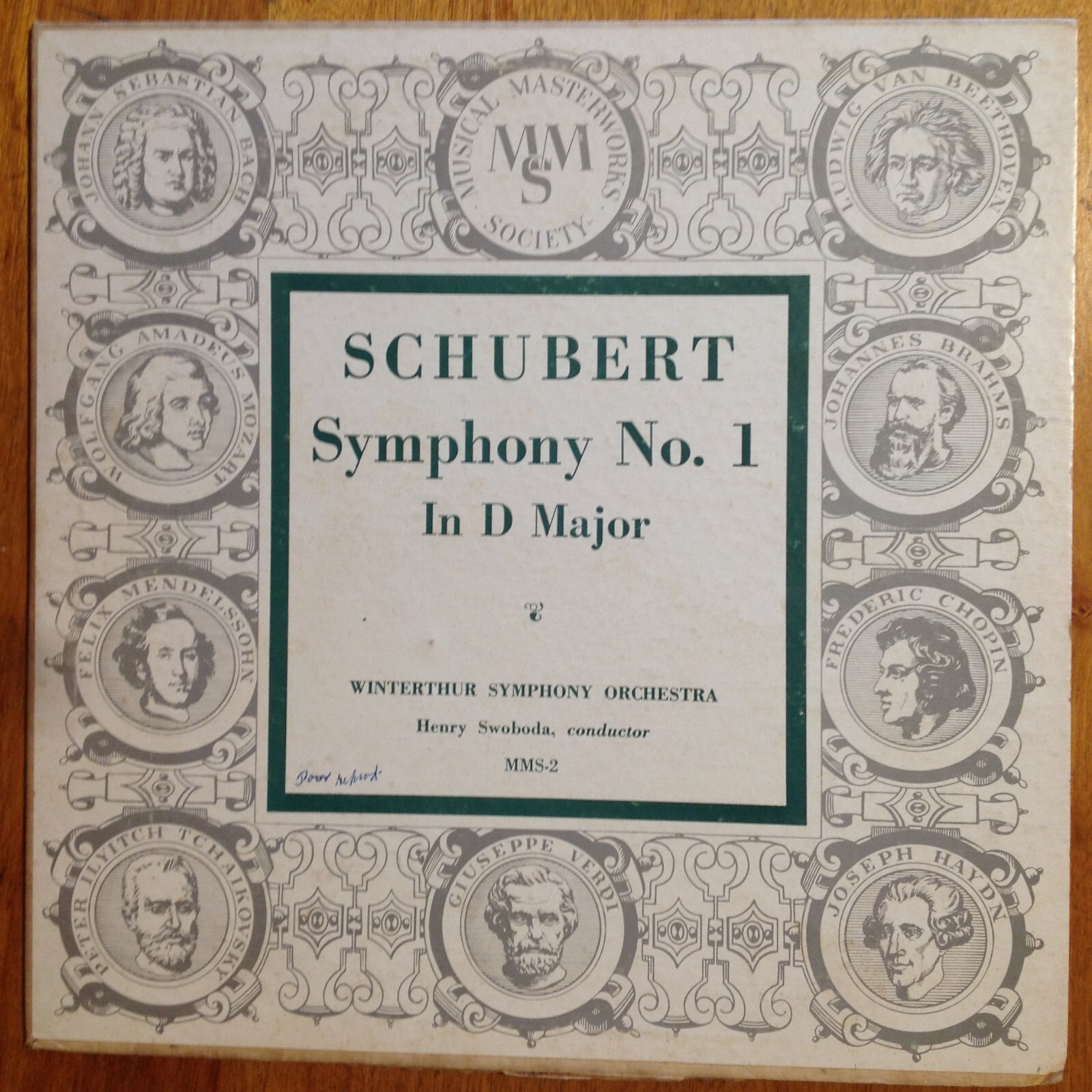 Schubert Symphony No 1 - Swoboda - Winterthur Symphony Orch. MMS-2 vinyl record