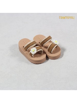 1/6 Light Brown Handmade Daisy Slippers Fit 12 '' Action Figure Doll Toys