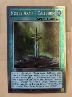 YUGIOH-NOBLE ARMS-CALIBURN-LIMITED EDITION PLATINUM RARE-NKRT-EN021