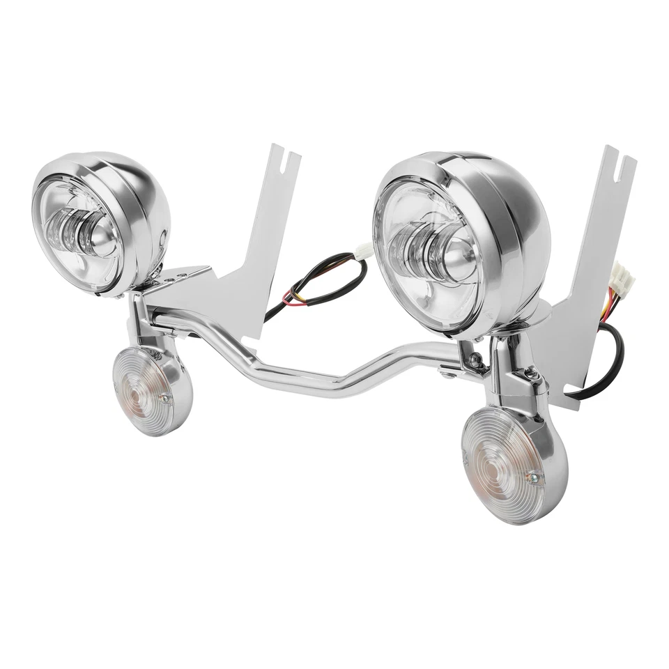 Luces de paso LED de 4,5" para Harley Road King 2014-24 Foto 3 de 4