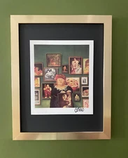 Fernando Botero | Awesome Signed Vintage Print from Colombia | New Golden Frame