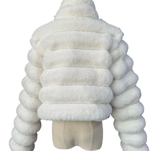Faux Fur Coat Women's Fashion Warm Short Imitation Fur Coat Jacket - Picture 9 of 17