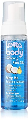Coconut Oil and Shea Wrap Me Foaming Curl Mousse by Lotta Body, 7 Fl Oz.