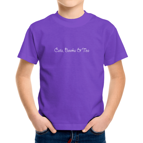 Cats Books & Tea Toddler Kids Tee Youth T-Shirt Baby Bodysuit Cute Book Cat Love - Picture 19 of 34