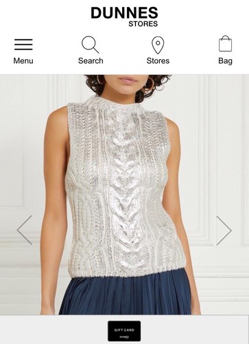 Lovely Foil Sleeveless Top/jumper Size 12 New - Picture 2 of 6