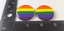 Lot Of 2 LGBTQ Rainbow Pride Flag / Gay Pride Button Pin Back