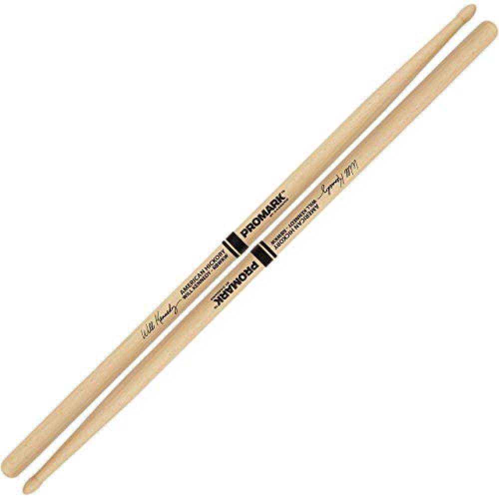 ProMark rbwkw American Hickory Will Kennedy Signature Wood Tip Drum Stick (lungh