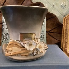 Relpo Planter Leprechaun Hat Vase Grey  C- 1529 Has Condition Issues