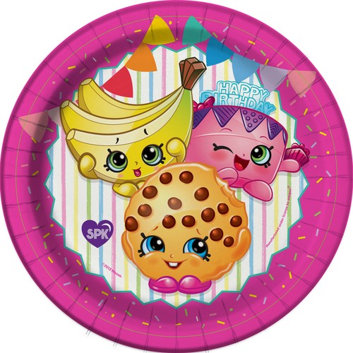 SHOPKINS PARTY Birthday Favor Plates Cups Napkins Tableware Decoration Banner - Picture 17 of 42