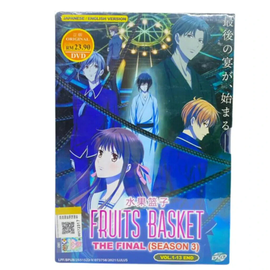 DVD Anime Fruits Basket The Final Season 3 TV Series (1-13 End) English Dub  for sale online