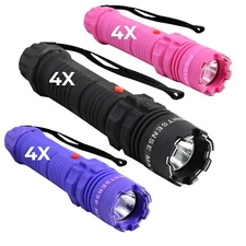 Fightsense (12 PC) Heavy Duty Flashlight Stun Gun for Women Self Defense