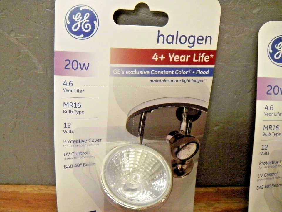 Lámpara de inundación GE halógena 20w Mr16 BAB/CG 12 voltios cantidad = 2 por pedido Foto 2 de 4
