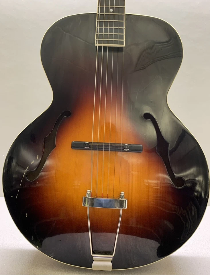 The Loar LH-600-VS 6 String Archto Acoustic Guitar Gloss Vintage Sunburst - Image 4 of 4