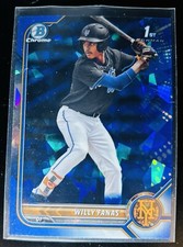 Willy Fanas 2022 Bowman Chrome Sapphire 1st Bowman BCP-196 New York Mets