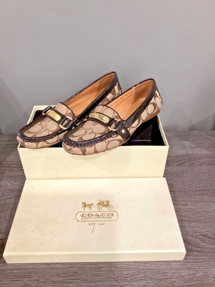 COACH FELISHA 12CM SIGNATURE C LOAFERS FLAT SHOES WOMEN SIZE  display picture 1