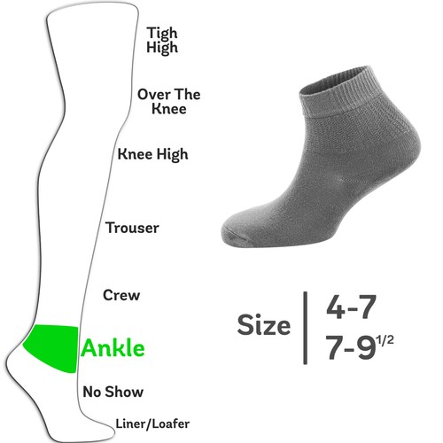 Zemy® Women Diabetic Ankle Socks 6-Pair Bamboo Material Durable Seamless Toe - Picture 45 of 105