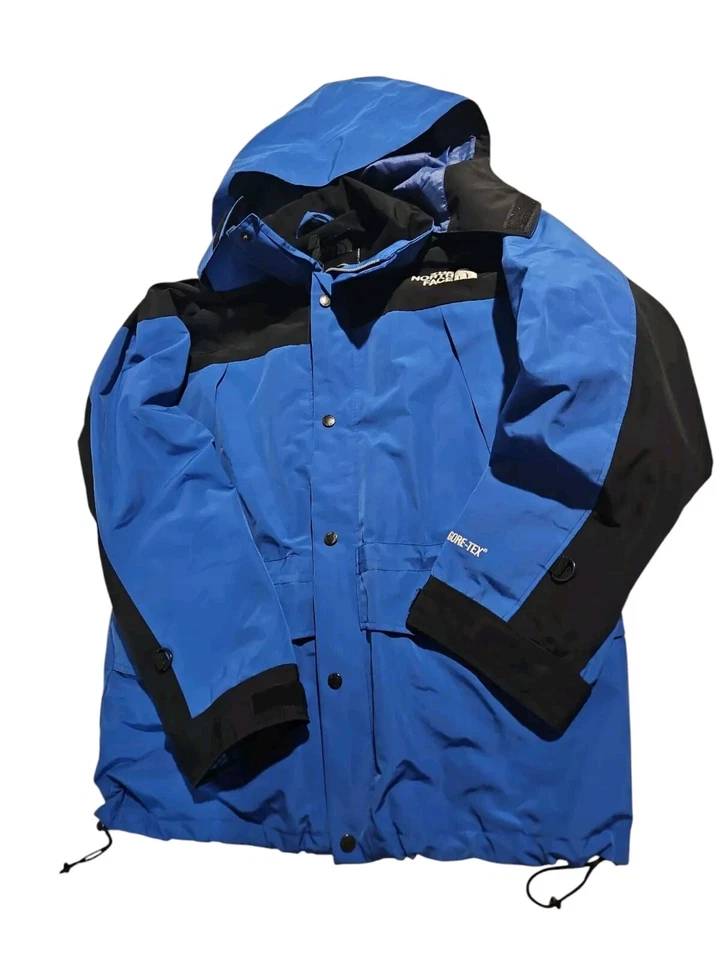 CHAQUETA DE ESQUÍ CORTAVIENTOS VINTAGE THE NORTH FACE GORE-TEX AZUL NEGRO TALLA S AÑOS 90 Sin forro Foto 2 de 4