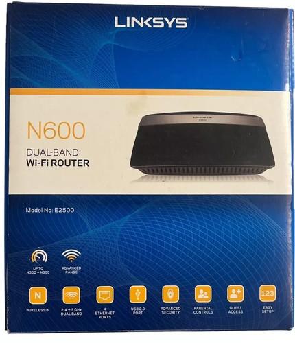 Linksys Dual Band N600 WLAN Router - 4 Ethernet Ports E2500 V3