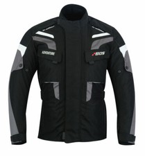 Motorradjacke mit Protektoren Herren Textil Motorrad Jacke Roller Jacke Grau 