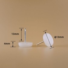 Nail-On Furniture Glides 100Pcs 13mm Dia Table Chair Sofa Leg Floor Protectors