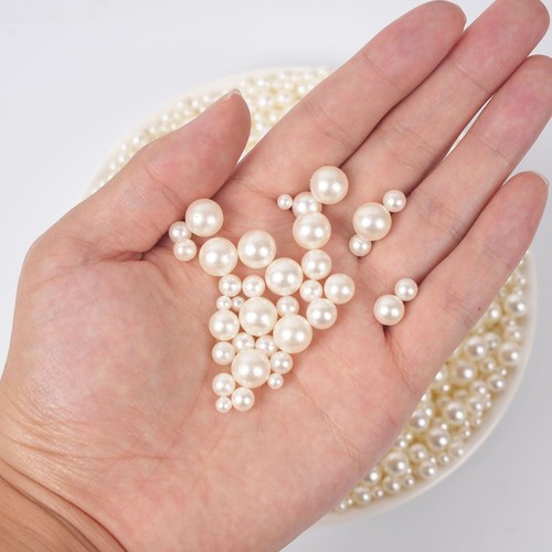 1200pcs 4 Sizes Small Abs Pearl Ivory no Hole Elegant Luster Mini Small Pearls - Picture 3 of 7