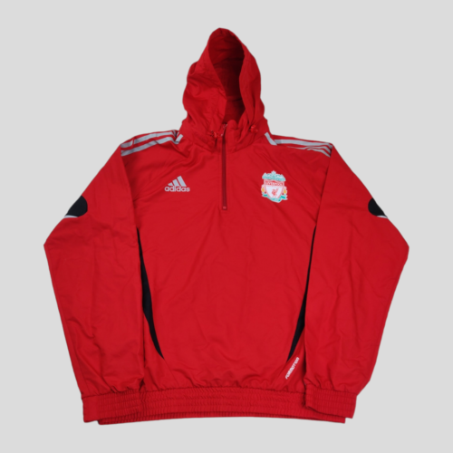 Liverpool FC Adidas Training Jacket 2008/2009 1/4 Zip Hooded Men's Medium - Picture 1 of 5