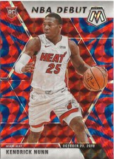 2019-20 Panini Mosaic Kendrick Nunn RC Red Prizm SP RC Miami Heat