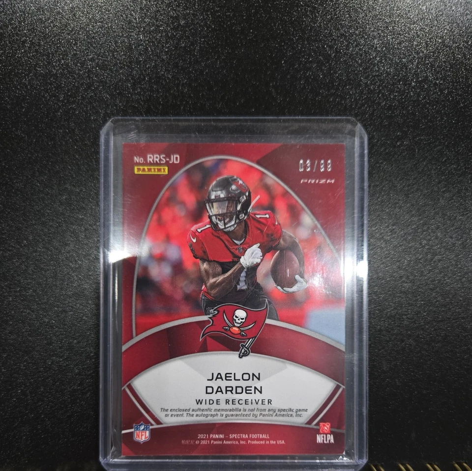 Jaelon Darden 2021 Spectra Rookie Patch Auto Radiant /99 Buccaneers Tampa Bay - Image 2 of 2