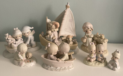 VTG Super Cute 6 Variety of Precious Moment Figurines