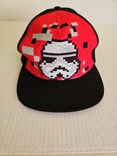 Star Wars Stormtrooper Pixels Snap Back Adjustable Baseball Hat Cap Red Black