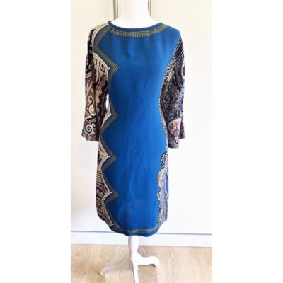 ETRO Paisley Blue Dress | eBay