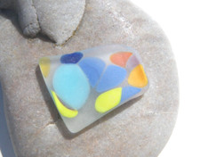 Sea Glass, Multi Color with Orange Red Blue White Purple Yellow