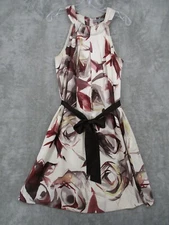 Classiques Entier Dress Medium Floral Silk Pleated Cottage Belted Wedding Career