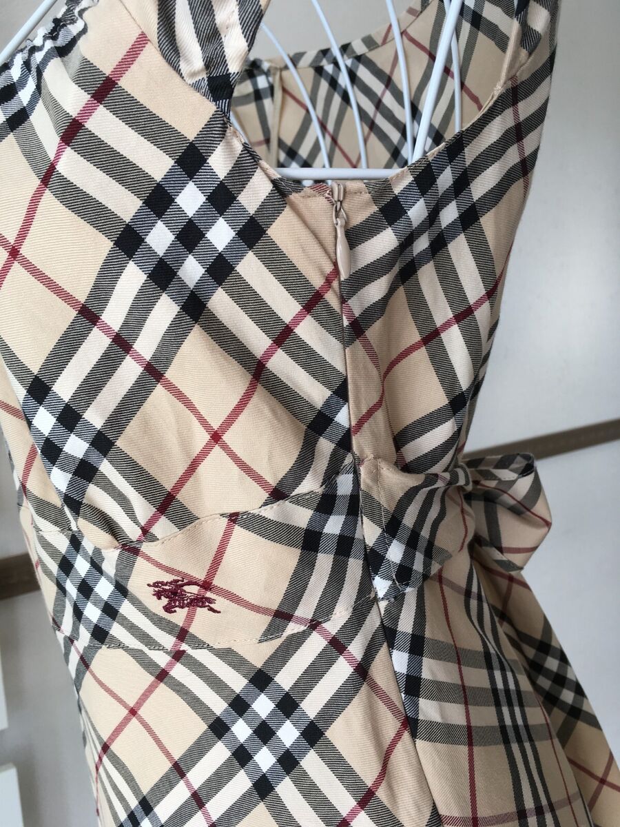 Burberry Blue Label One Piece Dress Nova Check 38 Beige Burberry Blue Label One Piece Dress Nova Check 38 Beige