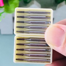 10Pcs Dental Carbide Burs Drills Tungsten Steel RA702 For Low Speed Handpiece