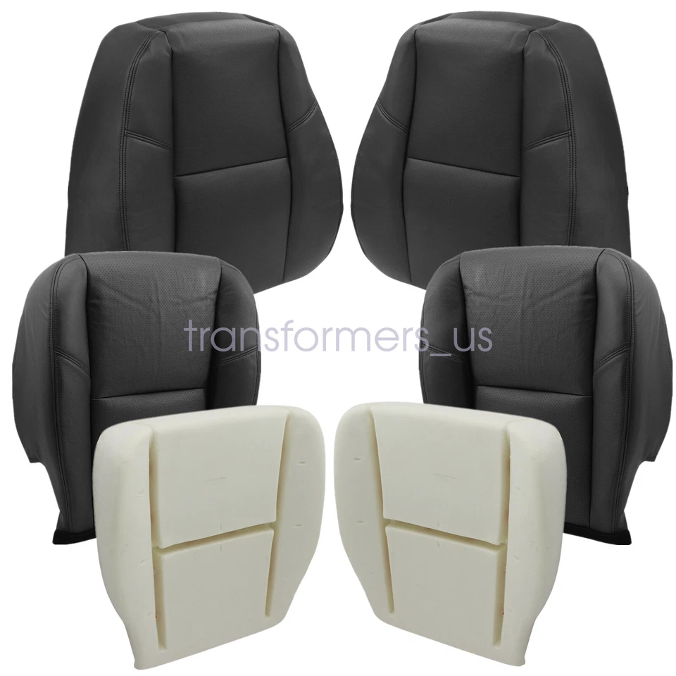 Cubierta de asiento delantero de aire acondicionado y cojín de espuma negro para Cadillac Escalade EXT ESV 2007-2014 Foto 3 de 4