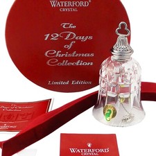 Waterford Crystal 12 Days of Christmas Bell 10th 10 Ten Lords a Leaping Ornament