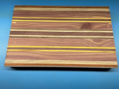 Exotic Padauk walnut Purple Heart Cedar Osag Orange 7 1/2 X 11 1/2 X 1 1/4 thick