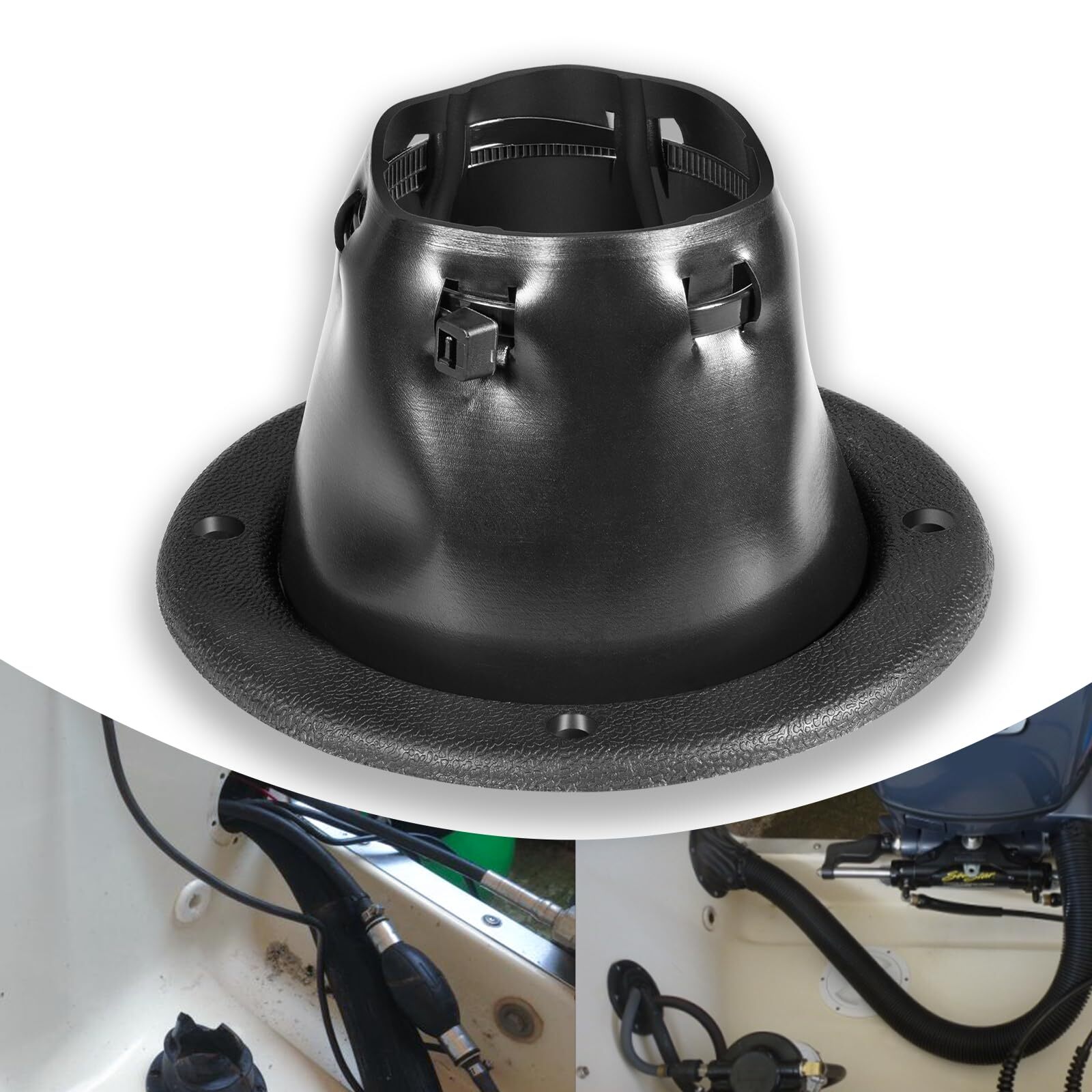 4.5" Cable Boot for T-H Marine CB-4-DP Boat Motorwell Transom Steering Wire Boot