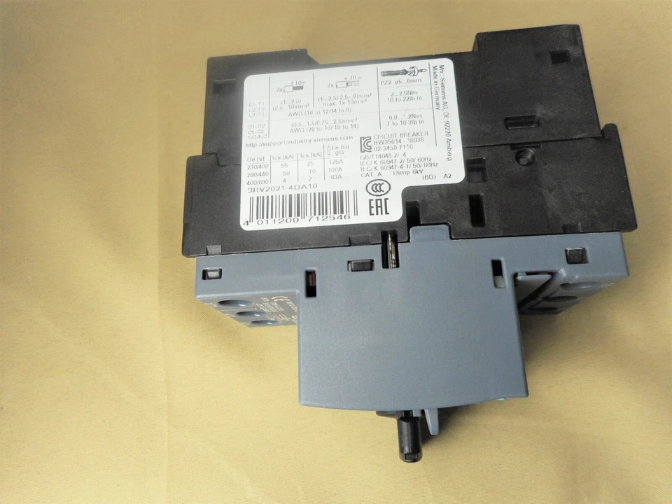 SIEMENS 3RV2021-4DA10 motor protection circuit breaker (NIB) - Image 3 of 3