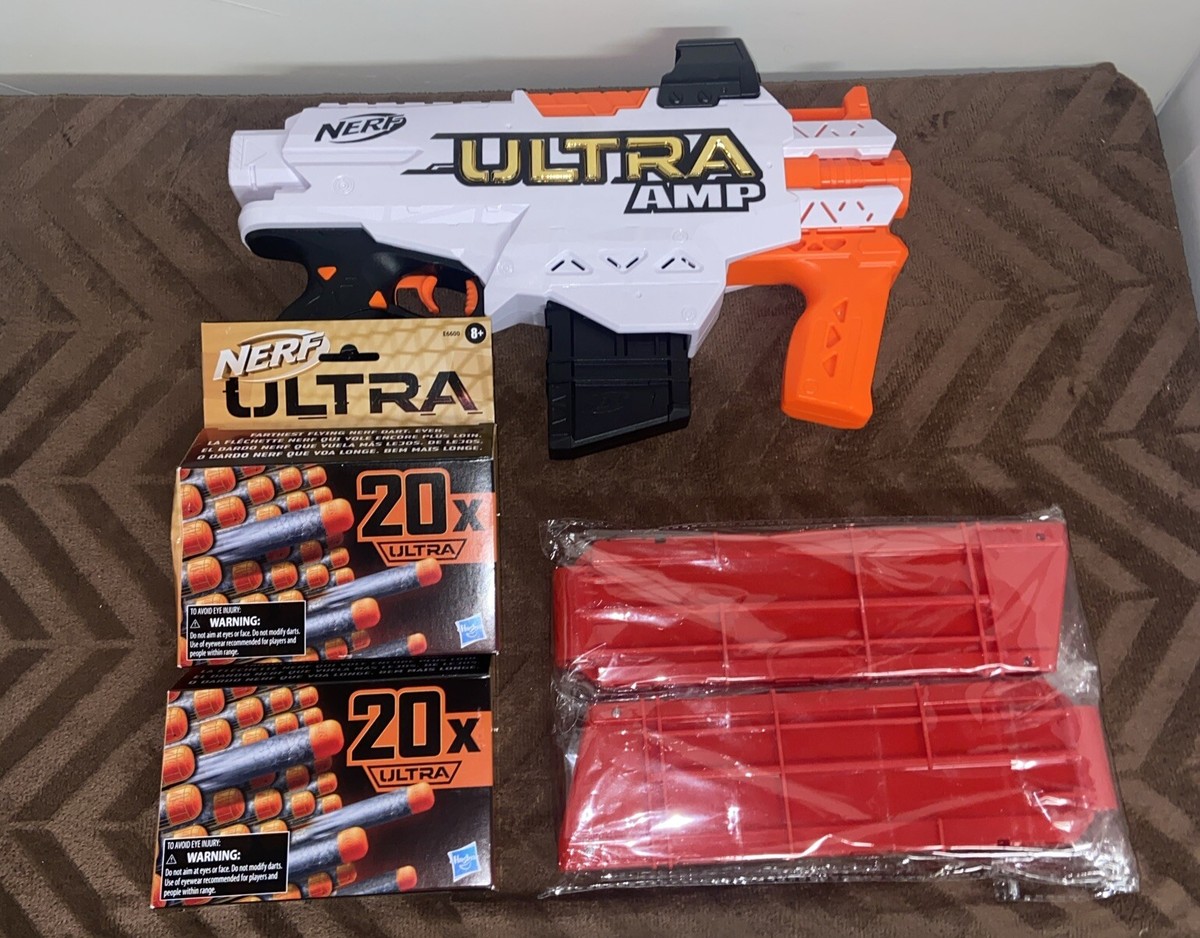 Nerf Ultra Amp Motorized Blaster, 6-Dart Clip + 2 x 12 Dart Clips 