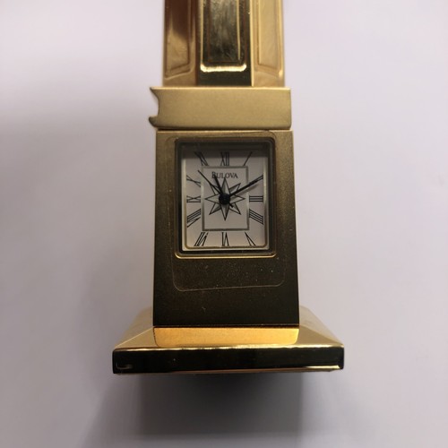 Bulova 5.75” Brass Gold Tone Alcatraz Lighthouse Clock - Read Description - Picture 7 of 15