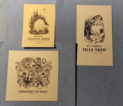 exlibris Brosdorff Von Deden  Ipse Feallot of 3