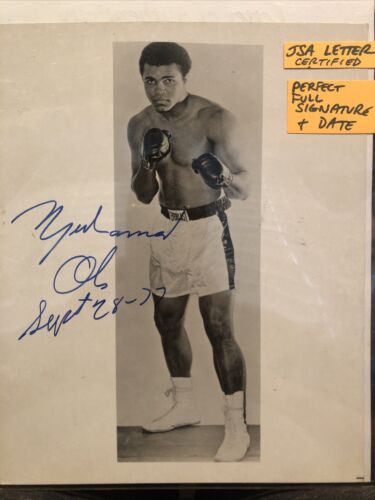 Muhammad Ali Signed Autographed Photo with Vintage 1977 Date, PERFECT’  PSA LOA - Picture 1 of 7